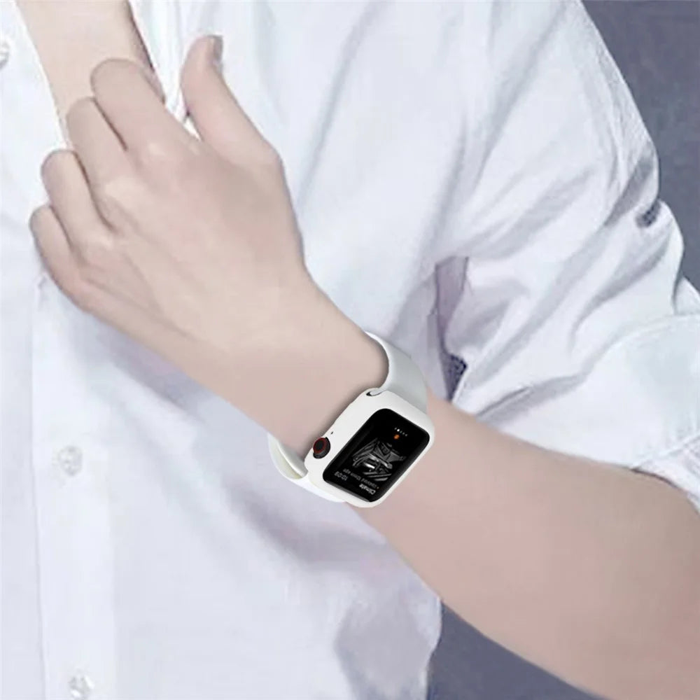 Candy TPU Protective Bumper Cover for Apple Watch Series SE3 / SE2 / SE1 /  6 / 5 / 4 44mm - White - 3