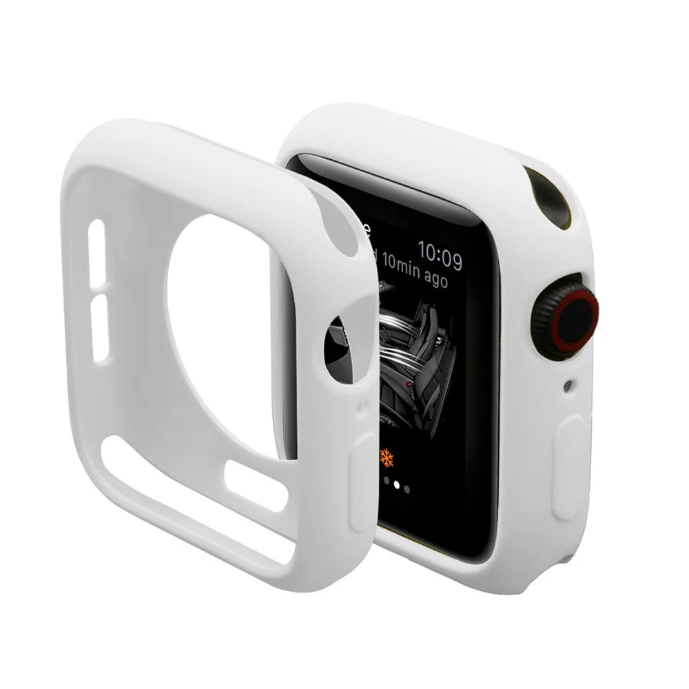 Candy TPU Protective Bumper Cover for Apple Watch Series SE3 / SE2 / SE1 /  6 / 5 / 4 44mm - White - 6