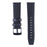 Carbon Fiber Texture 22mm Genuine Leather Watchband - All Black - 1