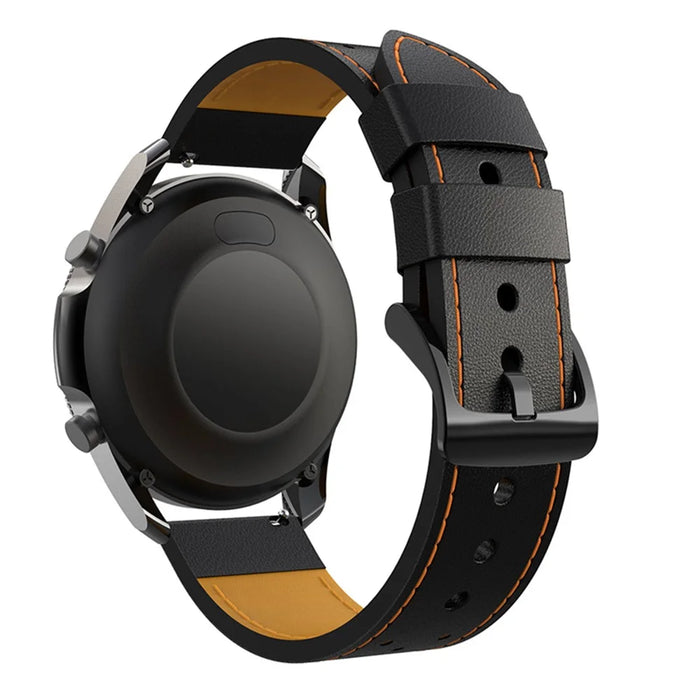 For Huawei Watch GT Microfiber Watchband Replacement Watch Strap - Black - 1