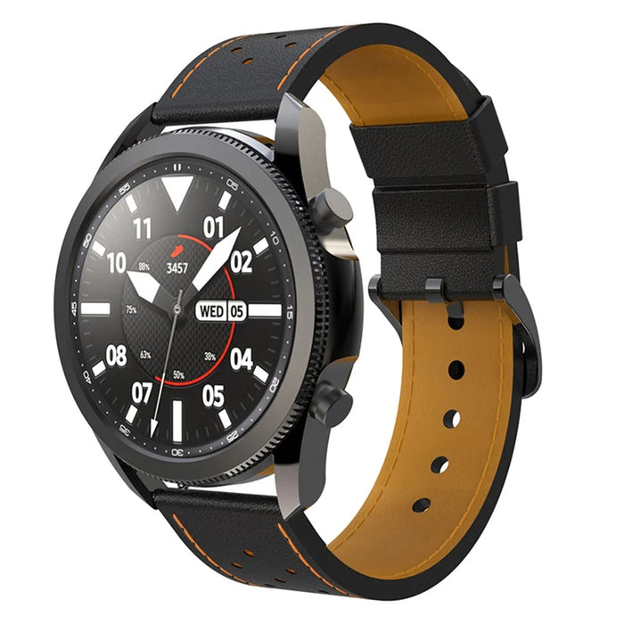 For Huawei Watch GT Microfiber Watchband Replacement Watch Strap - Black - 2