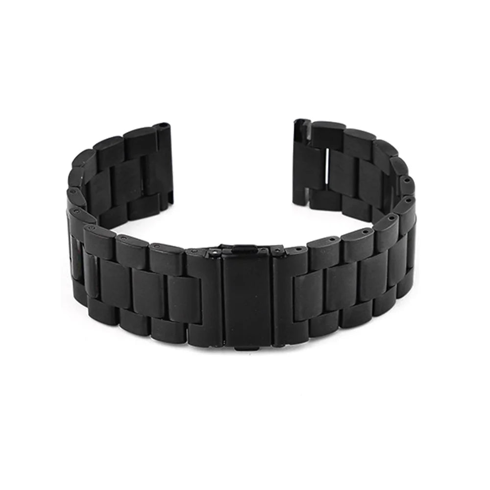 For Suunto 9 GDHS 24mm Stainless Steel Watch Band - Black - 3