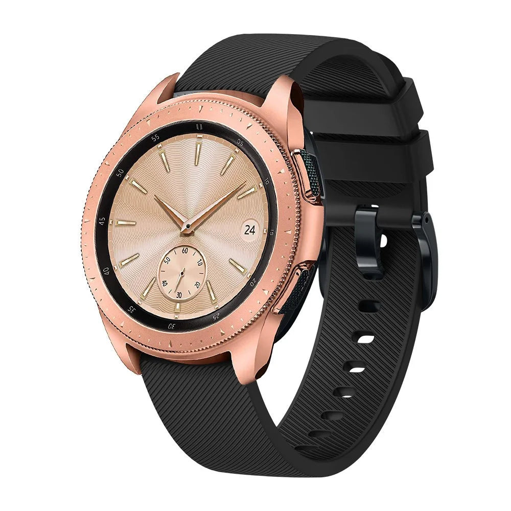 Twill Texture Silicone Watch Band for Samsung Galaxy Watch Active 40mm SM-R500 - Black - 2