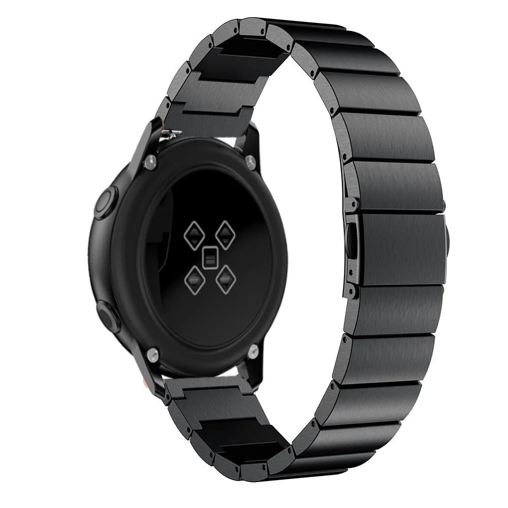 20mm Stainless Steel Watch Band Strap for Samsung Galaxy Watch Active 40mm SM-R500 - Black - 1