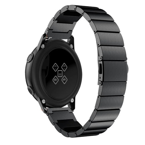 20mm Stainless Steel Watch Band Strap for Samsung Galaxy Watch Active 40mm SM-R500 - Black - 1
