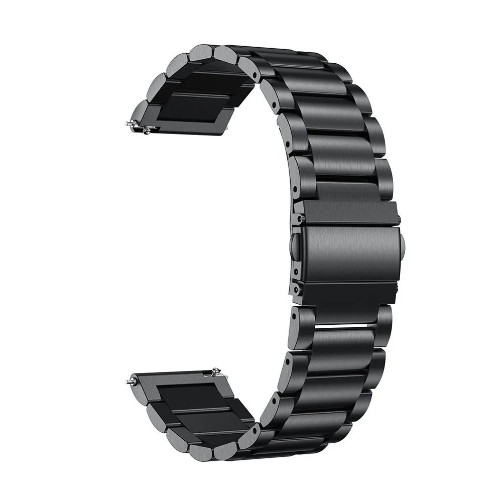 20mm Stainless Steel Watch Band Strap for Samsung Galaxy Watch Active SM-R500 - Black - 1
