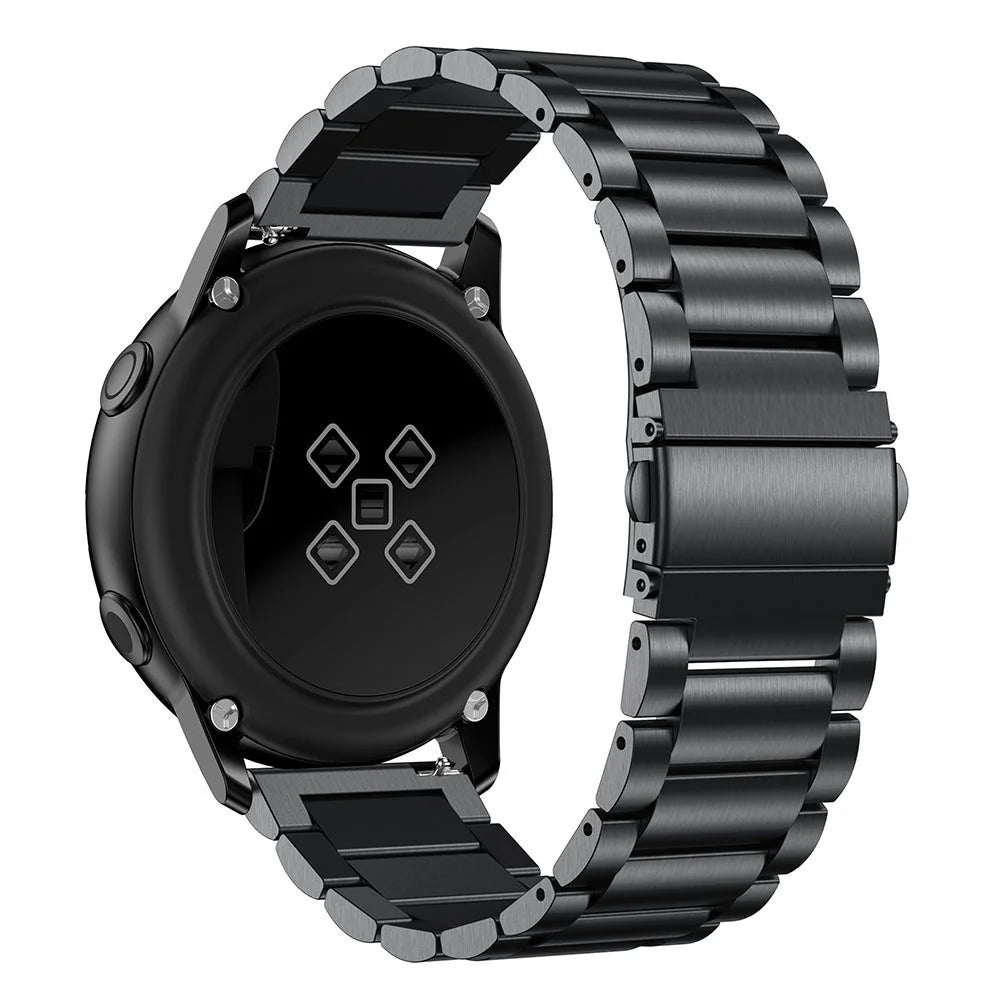 20mm Stainless Steel Watch Band Strap for Samsung Galaxy Watch Active SM-R500 - Black - 3