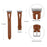 Hollow Genuine Leather Watch Band for Fitbit Charge 4 / 3 - Brown - 1