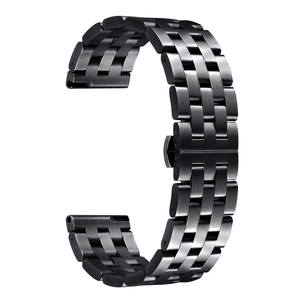 22mm Stainless Steel Watch Band Wrist Strap Replacement for Samsung Galaxy Watch 46mm - Black - 1