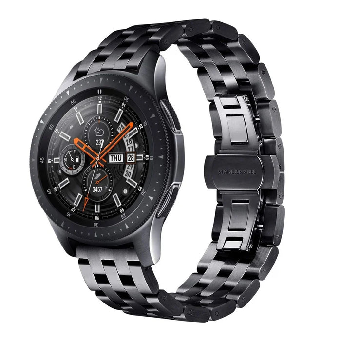 22mm Stainless Steel Watch Band Wrist Strap Replacement for Samsung Galaxy Watch 46mm - Black - 2