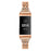 Dual Rows Rhinestone Decor Stainless Steel Watch Band for Fitbit Charge 4 / 3 - Rose Gold - 2