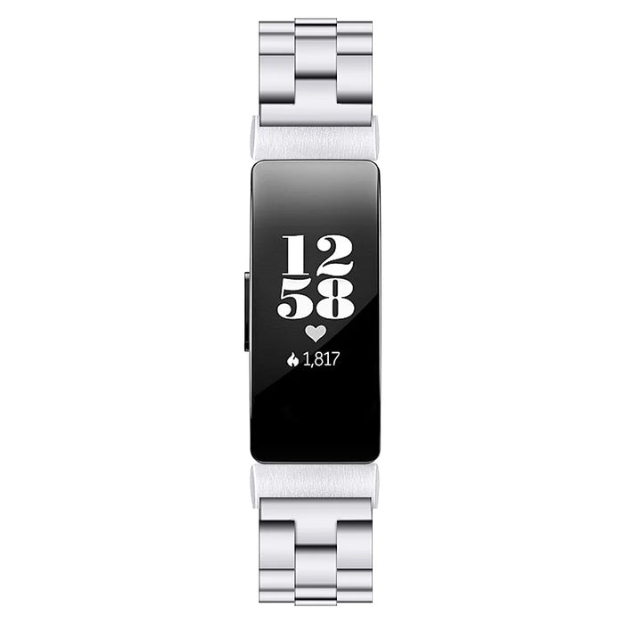 Three Beads Stainless Steel Watch Band Strap for Fitbit Inspire / Inspire HR - Silver - 2