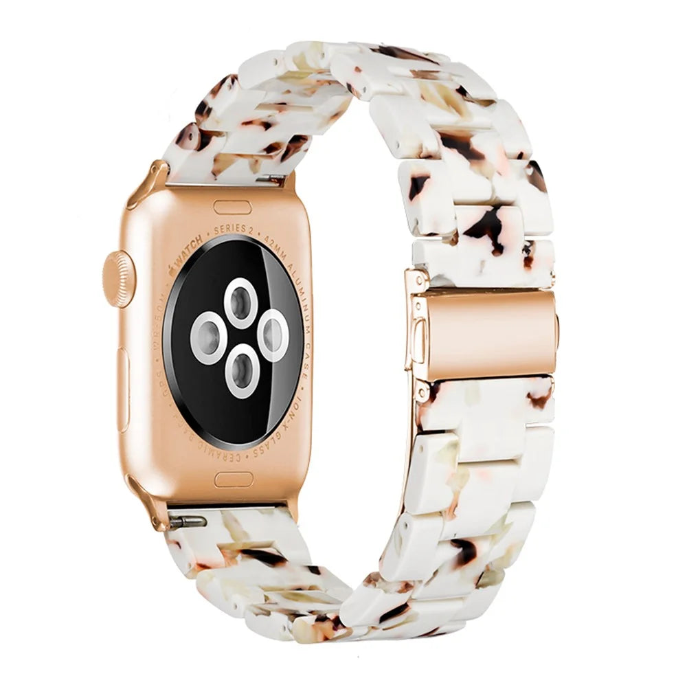 Waterproof Resin Watch Band Strap for Apple Watch Series 11 10 42mm / 9 8 7 41mm / SE3 SE2 SE 6 5 4 40mm / 3 2 1 38mm - Coffee - 1