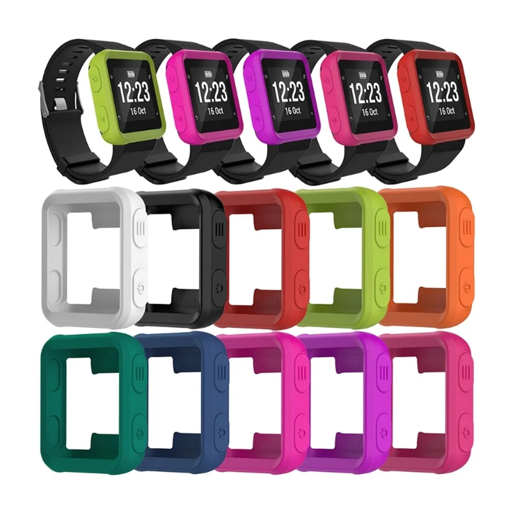 Soft Silicone Protector Watch Case for Garmin Forerunner 35 - Black - 5