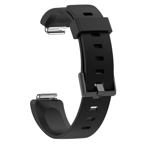 For Fitbit Inspire Silicone Wrist Strap Replacement Adjustable Watch Band - Black - 1
