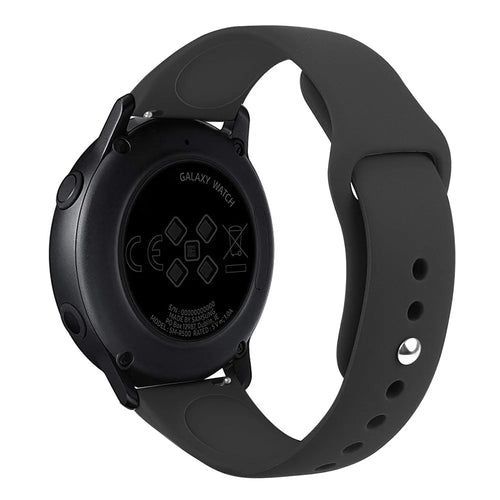 20mm Soft Silicone Watch Band Replacement for Samsung Galaxy Watch Active SM-R500 - Black - 1