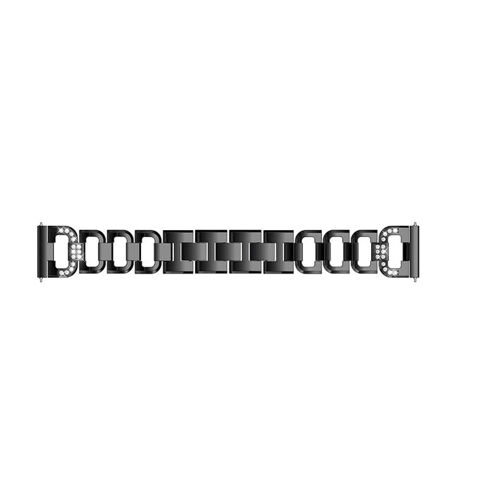 22mm D-shape Rhinestone Decor Alloy Watch Bracelet for Samsung Gear S3 Frontier / S3 Classic - Black - 4