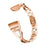 For Fitbit Charge 4/3 X-shape Rhinestone Decor Aluminum Alloy Watch Band Strap Replacement - Rose Gold - 1