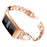 For Fitbit Charge 4/3 X-shape Rhinestone Decor Aluminum Alloy Watch Band Strap Replacement - Rose Gold - 2