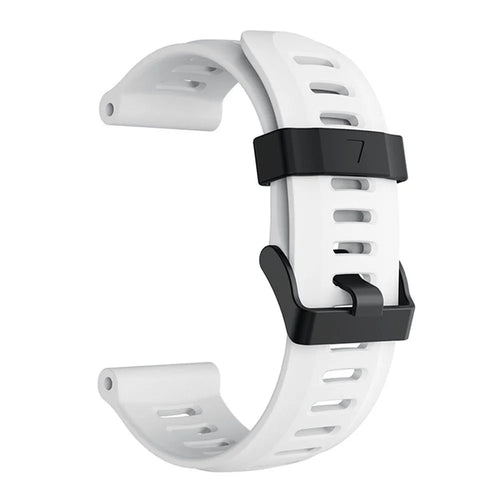 Silicone Watch Band Bracelet for Garmin Fenix 5X/Fenix 3 Metal Buckle Smart Watch Strap - White - 1