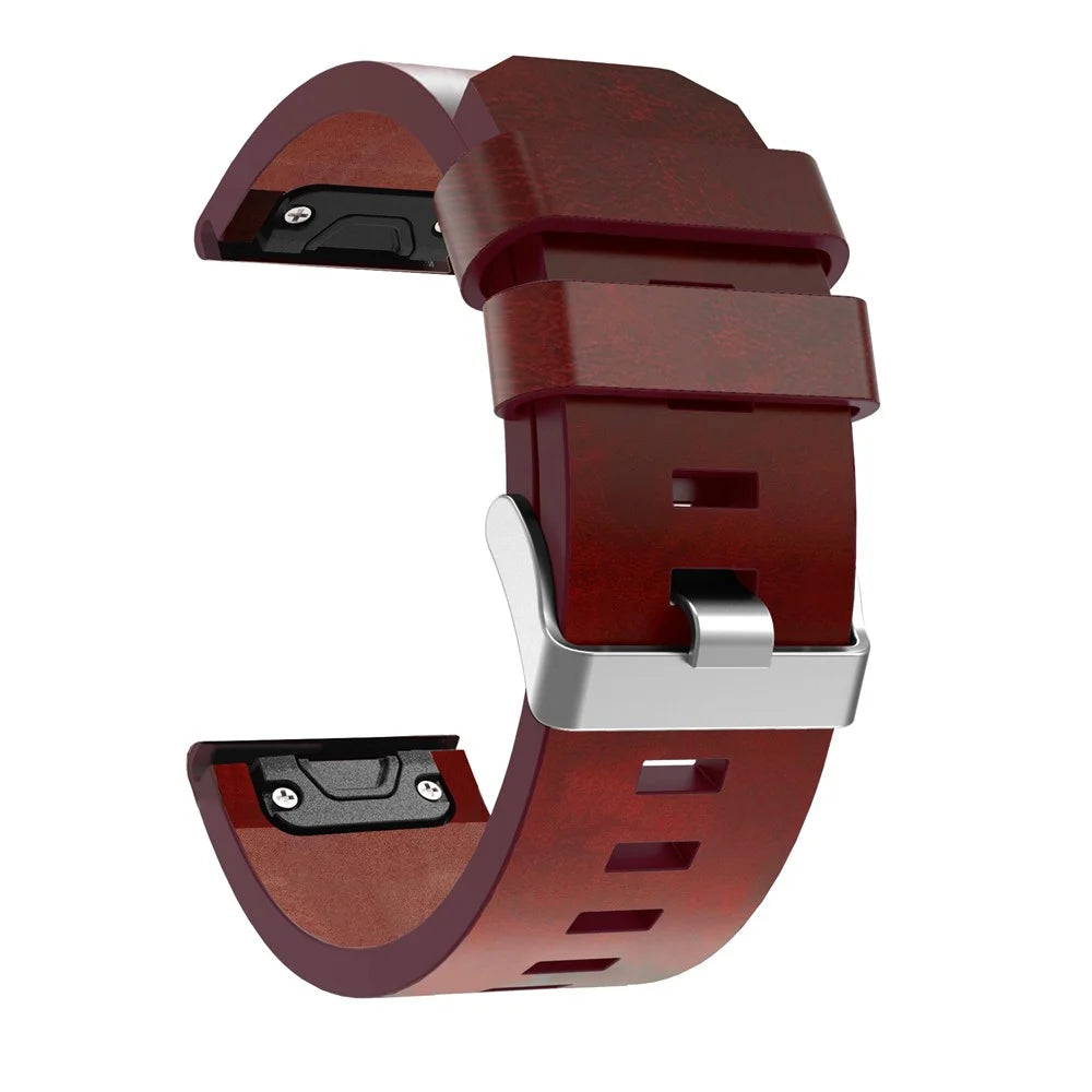 PU Leather Watch Strap Band Bracelet Replacement for Garmin Fenix 5X - 4