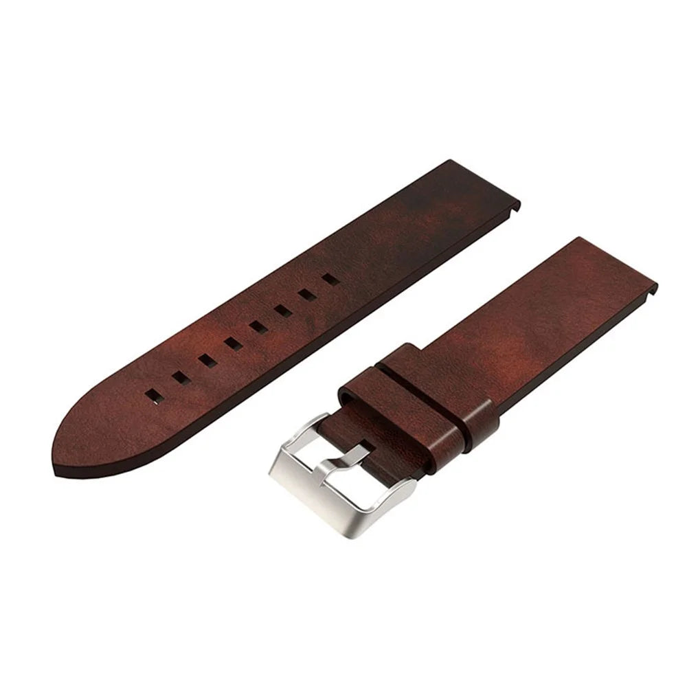 210mm PU Leather Pointed Strap Replacement Wriststrap Watch Band for Garmin Fenix 5 - Brown - 4