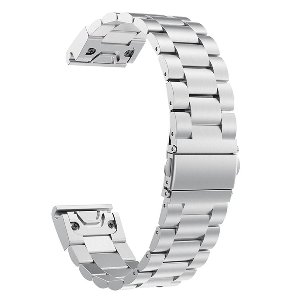 Stainless Steel Link Chain Watch Wrist Band for Garmin Fenix 5X - Silver - 1