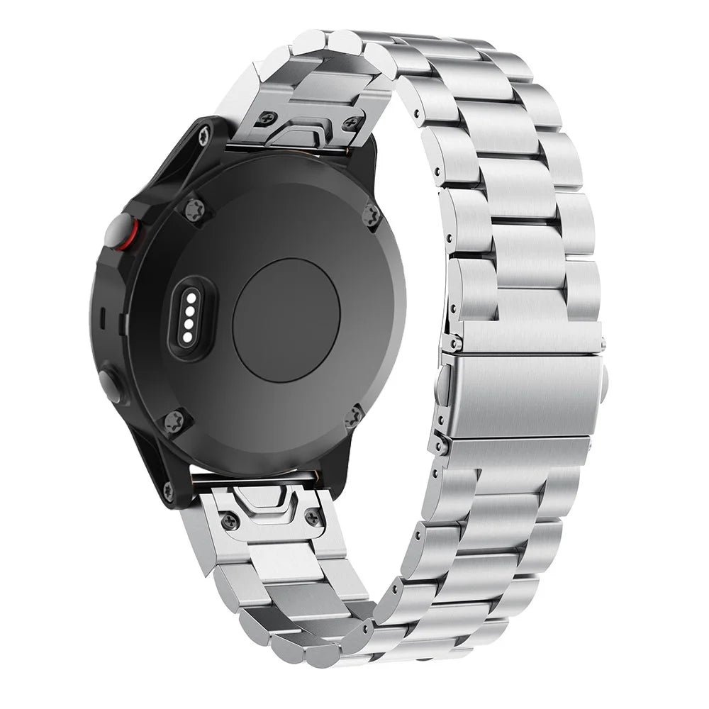 Stainless Steel Link Chain Watch Wrist Band for Garmin Fenix 5X - Silver - 2