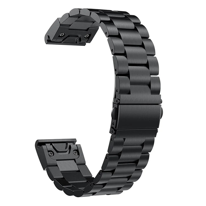 Stainless Steel Link Chain Watch Wrist Band for Garmin Fenix 5X - Black - 1