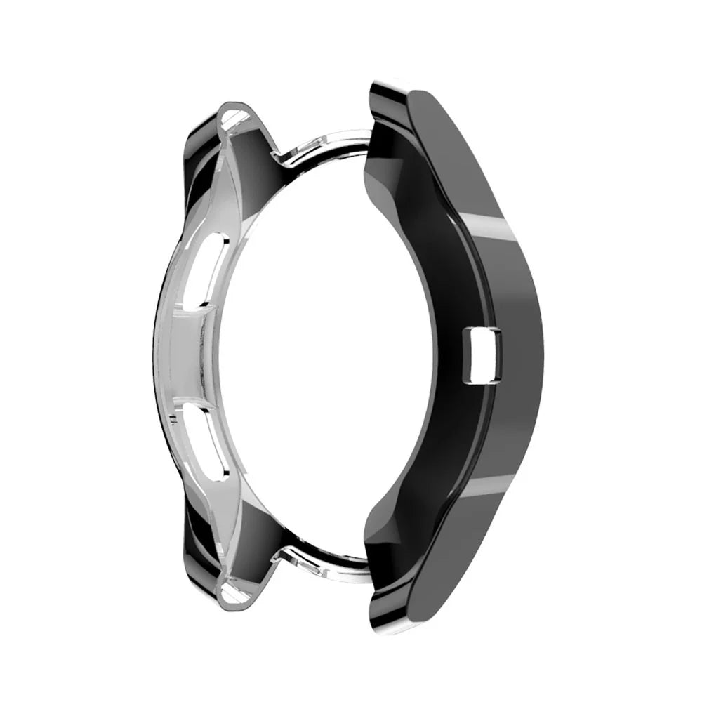 For Samsung Galaxy Watch 46mm All-wrapped Plated TPU Watch Protector Case - Black - 3