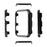 Aluminum Alloy Protective Shell Frame Bumper Diamond Hard Cases for Apple Watch Series SE3 / SE2 / SE1 /  6 / 5 / 4 40mm - Black - 2