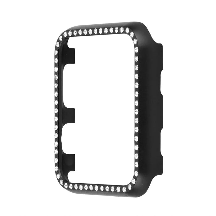 Aluminum Alloy Protective Shell Frame Bumper Diamond Hard Cases for Apple Watch Series SE3 / SE2 / SE1 /  6 / 5 / 4 40mm - Black - 3