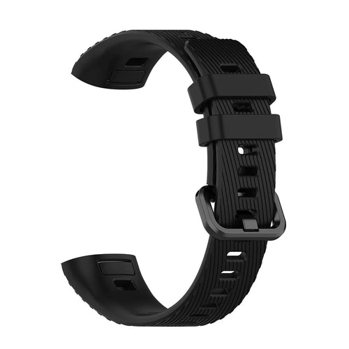19mm TPU Watch Bracelet Replacement Band Strap for Huawei Band 3 Pro - Black - 1