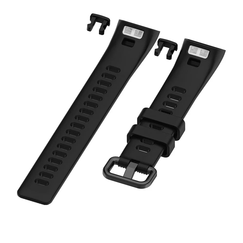 19mm TPU Watch Bracelet Replacement Band Strap for Huawei Band 3 Pro - Black - 3