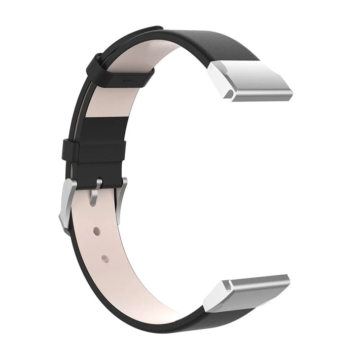 PU Leather Watch Strap with Connector and Tool for Garmin Fenix 7/5/Forerunner 935/Quatix5/Quatix5 Sapphire/Approach S60 - Black - 4