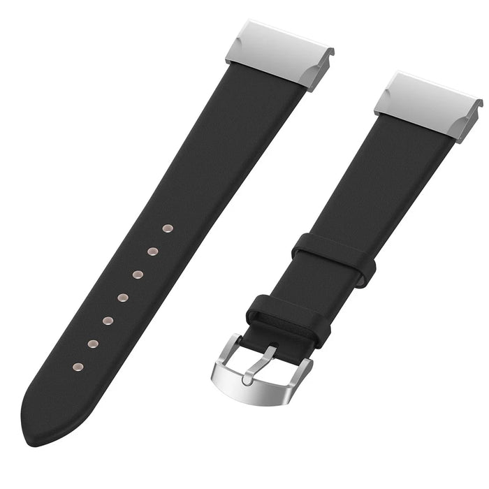 PU Leather Watch Strap with Connector and Tool for Garmin Fenix 7/5/Forerunner 935/Quatix5/Quatix5 Sapphire/Approach S60 - Black - 5