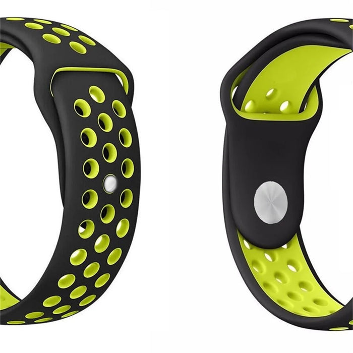 26mm Two-tone Silicone Watch Band for Garmin Fenix 5X - Black / Green - 3