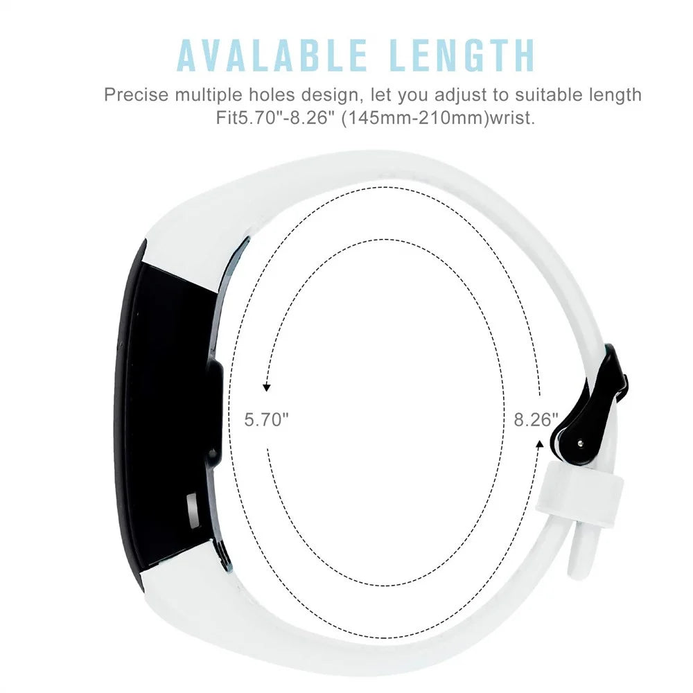 Soft Flexible Silicone Watch Band for Garmin Vivosmart HR - White - 2
