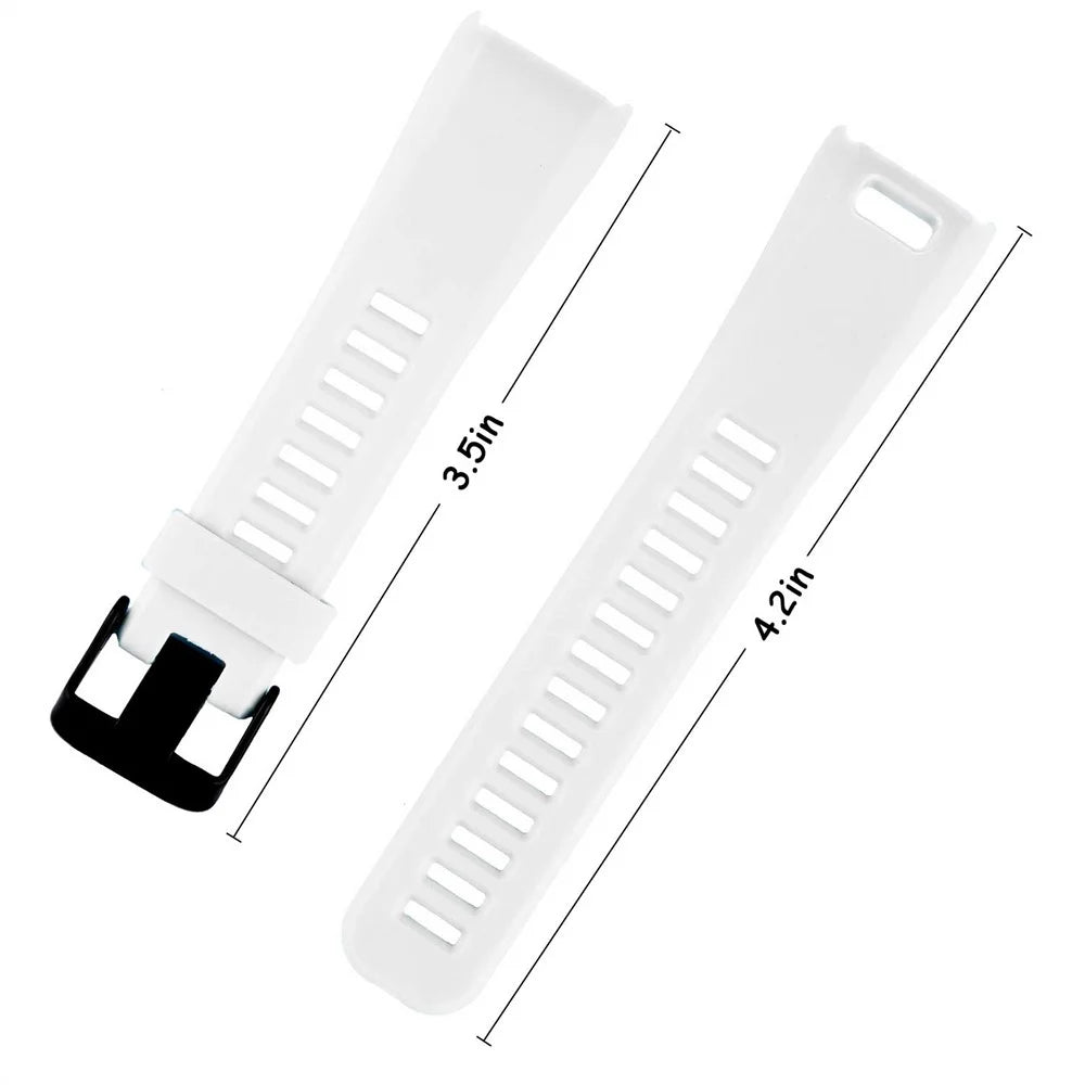 Soft Flexible Silicone Watch Band for Garmin Vivosmart HR - White - 6