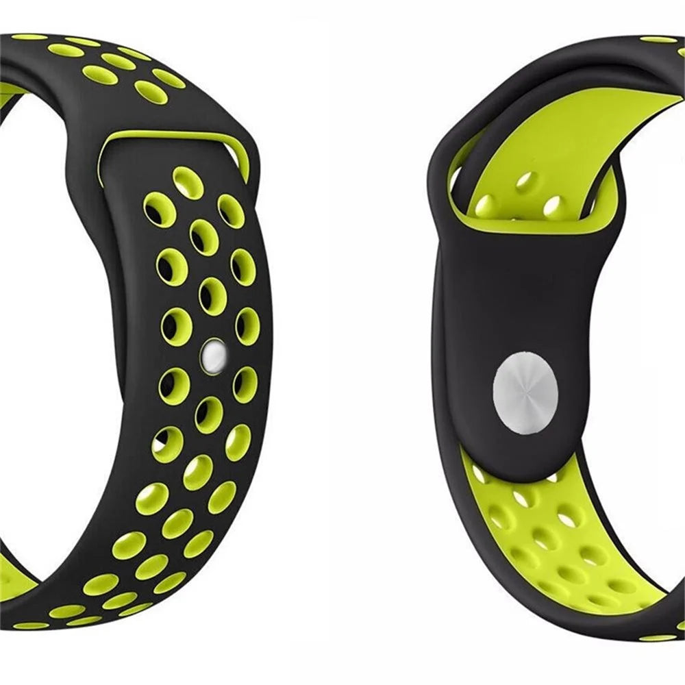For Garmin Fenix 5X/Fenix 3 Two-color Silicone Wrist Strap Watchband Bracelet - Black / Green - 3