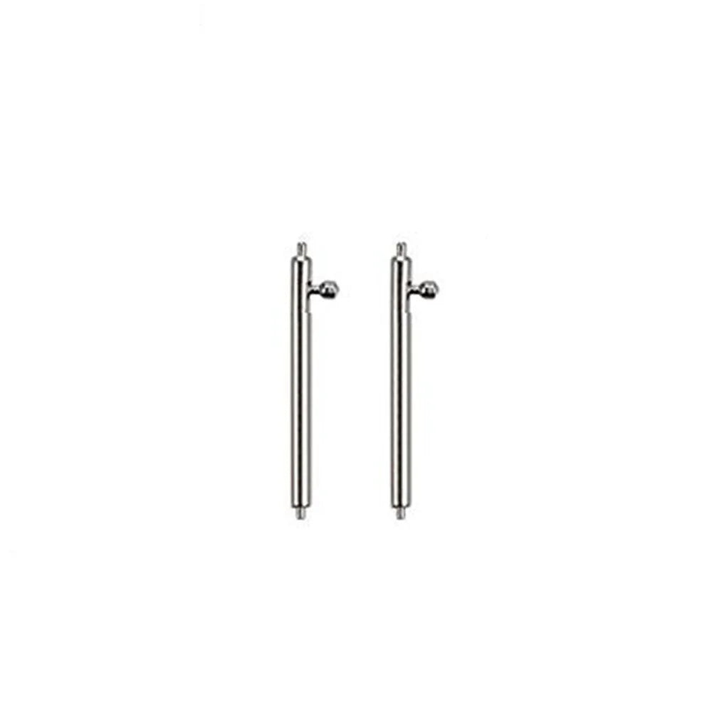2Pcs/1 Pair for Samsung Galaxy Watch 42mm/Watch Active/Gear S2 20mm Stainless Steel Watch Band Connectors Rod - Silver - 1