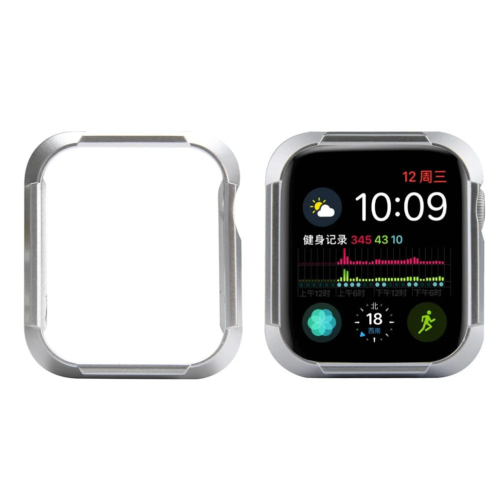 Shock Drop Protector PC Smart Watch Case for Apple Watch Series SE3 / SE2 / SE1 /  6 / 5 / 4 40mm - Silver - 2
