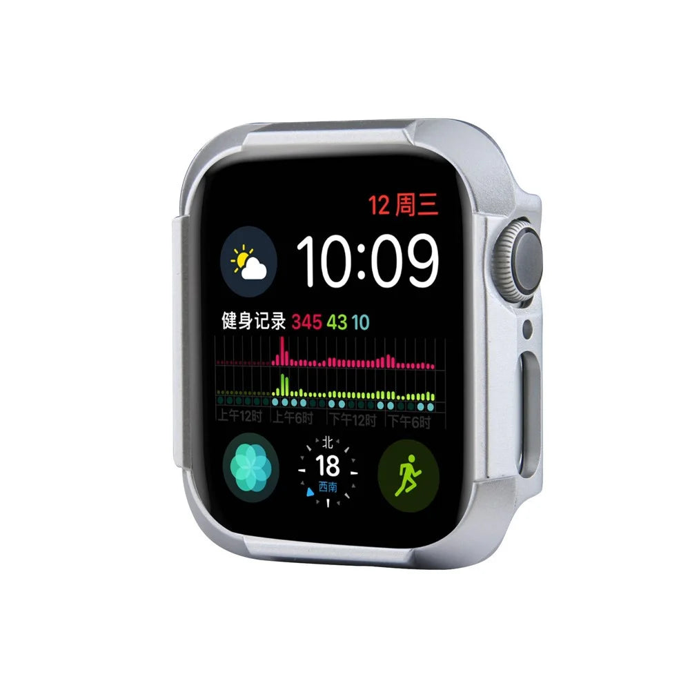 Shock Drop Protector PC Smart Watch Case for Apple Watch Series SE3 / SE2 / SE1 /  6 / 5 / 4 40mm - Silver - 4