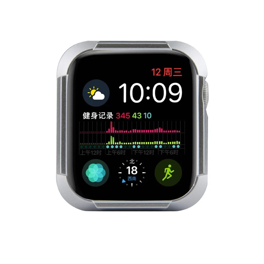 Shock Drop Protector PC Smart Watch Case for Apple Watch Series SE3 / SE2 / SE1 /  6 / 5 / 4 40mm - Silver - 6