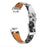 Flower Pattern Single Tour Genuine Leather Watch Strap for Fitbit Inspire / Inspire HR - White Background White Rose - 3