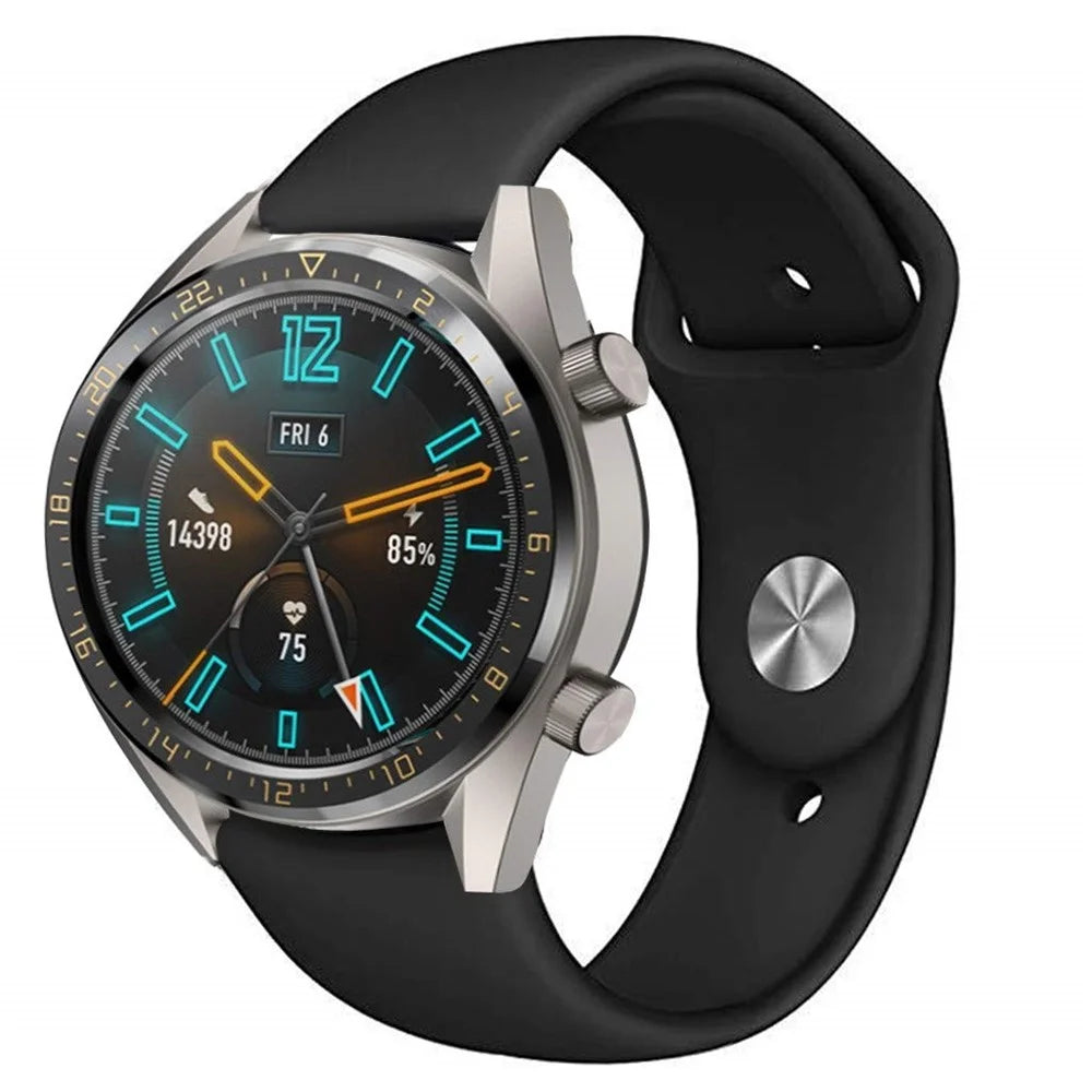 22mm Silicone Watch Strap for Huawei Watch GT/ Watch Magic - Black - 4