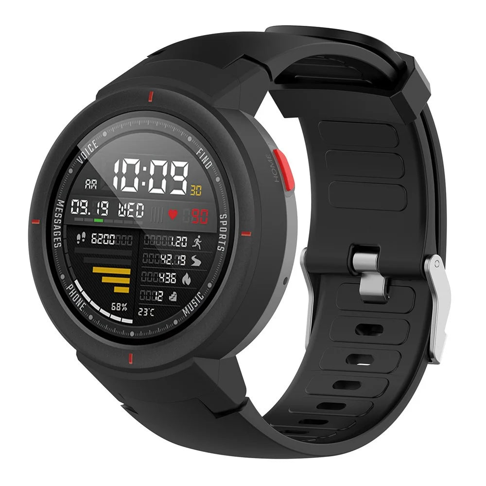 Silicone Wrist Strap Replacement for Huami Amazfit Verge 3 - Black - 4