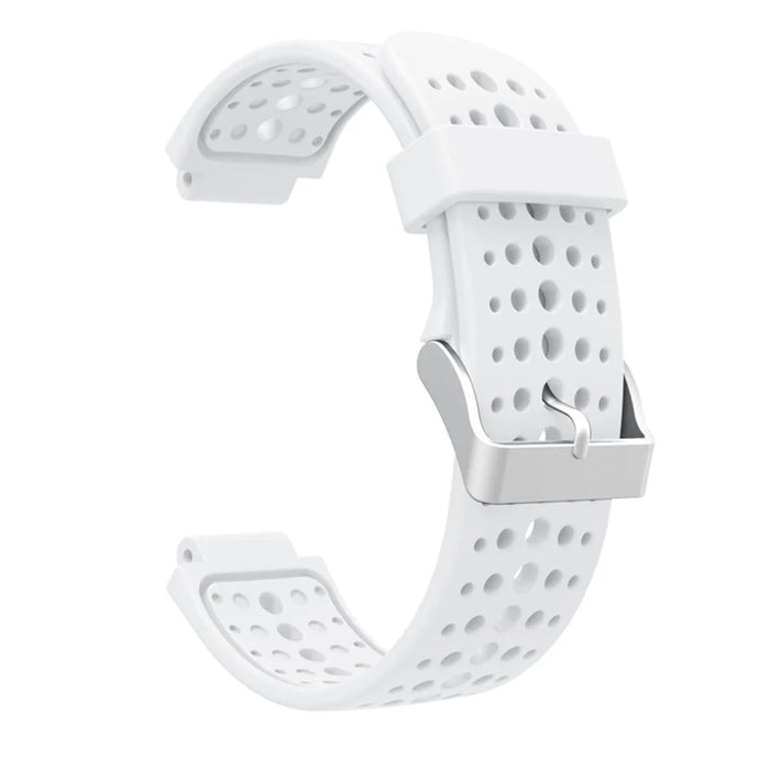 Round Holes Silicone Watch Band Strap for Garmin Forerunner 220 / 230 / 235 / 620 / 630 - White - 1