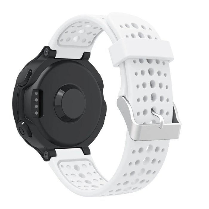 Round Holes Silicone Watch Band Strap for Garmin Forerunner 220 / 230 / 235 / 620 / 630 - White - 2