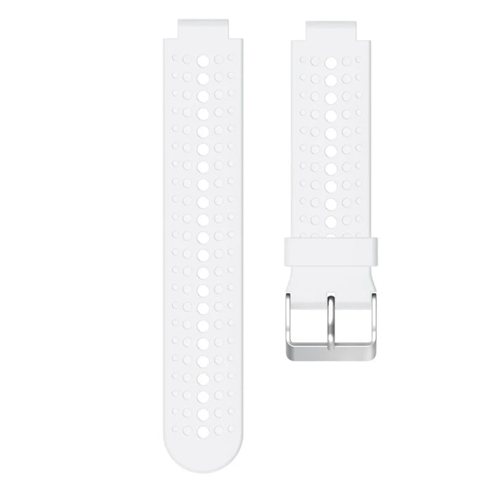 Round Holes Silicone Watch Band Strap for Garmin Forerunner 220 / 230 / 235 / 620 / 630 - White - 4